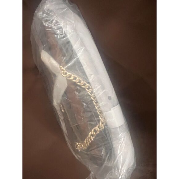 NWT MICHAEL KORS Jet Set Item LG EW ZP Chain Logo Crossbody Bag Brown - Picture 7 of 10